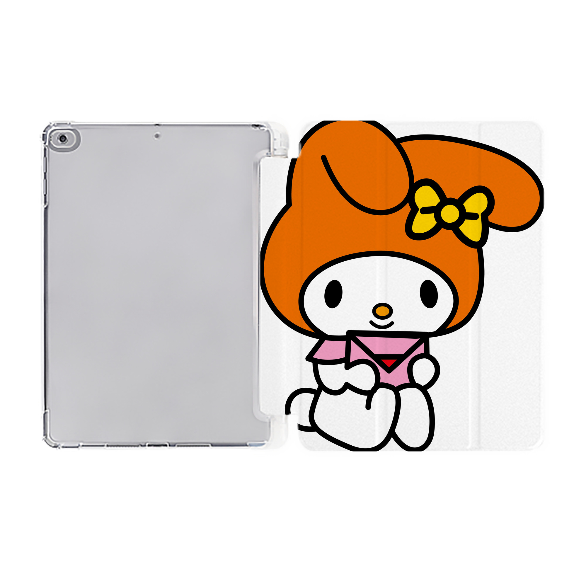 （画像用） Hello Kitty ハローキティ IPad ケース ペン収納付き 三つ折りスタンド PUレザー×シリコン 対応機種9.5/10.5/10.9インチ